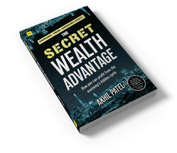 Book Cover - The Secret Wealth Advantage - By Akhil Patel Economist and Advisor Real Estate